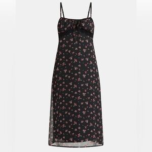 No Boundaries Black Floral Dress